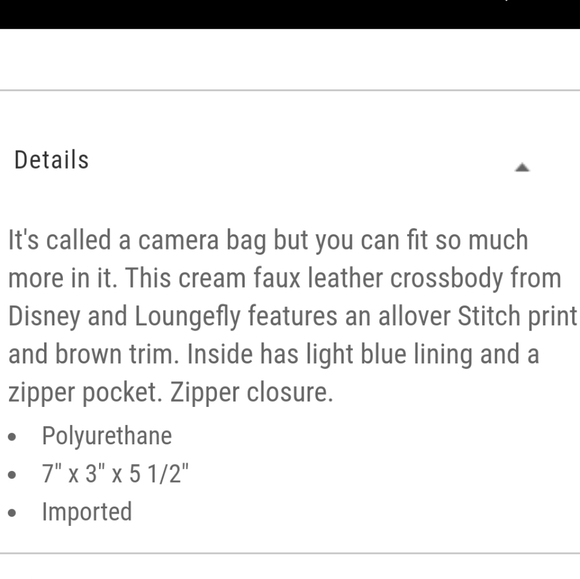 NWT Loungefly Stitch Camera Bag - Picture 4 of 9